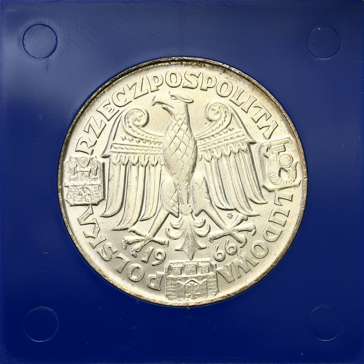 PRL PRÓBA srebro 100 złotych 1966, Warszawa Mieszko i Dąbrówka